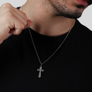 Pingente Ródio Crucifixo Detalhes