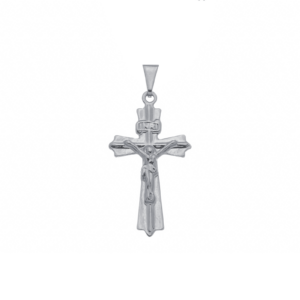 Pingente Ródio Crucifixo Detalhes