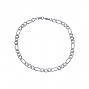 Pulseira Ródio Masculina Elo 3 Por 1 - 5mm