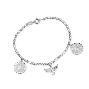 Pulseira Ródio Religiosa Pai Nosso Espírito Santo
