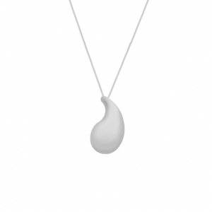 Colar Ródio De Gota Curvada